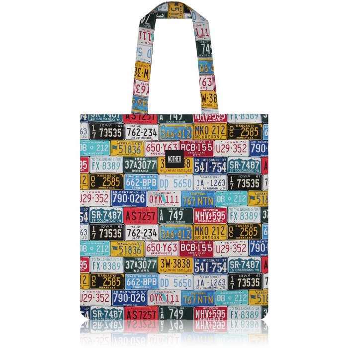 nother License Plates Flat Tote (Various) / 나더 라이센스 플레이트 플랫 토트백