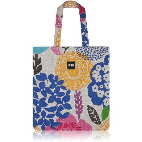 nother Floral Linen Flat Tote Bag / 나더 플로럴 리넨 플랫 토트백