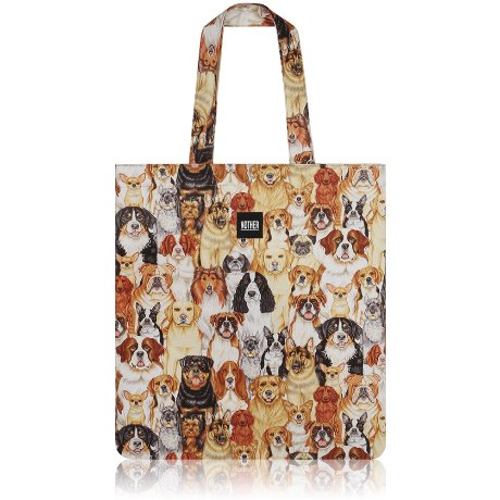 nother Stacked Dogs Flat Tote / 나더 강아지 패턴 플랫 토트백