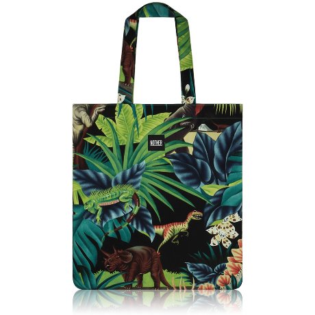 nother Tropical Dinosaurs Flat Tote / 나더 트로피칼 다이노스 플랫 토트백