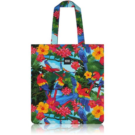 nother Tropical Parrots Flat Tote / 나더 트로피칼 패롯 플랫 토트백