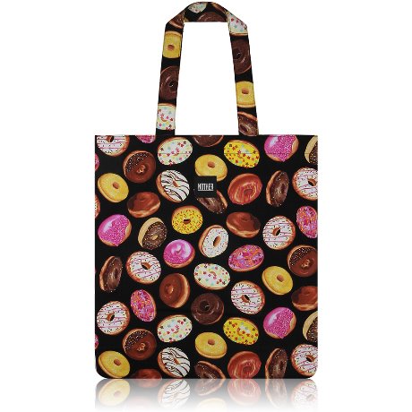 nother Frosted Donuts Flat Tote Bag / 나더 도넛 패턴 플랫 토트백